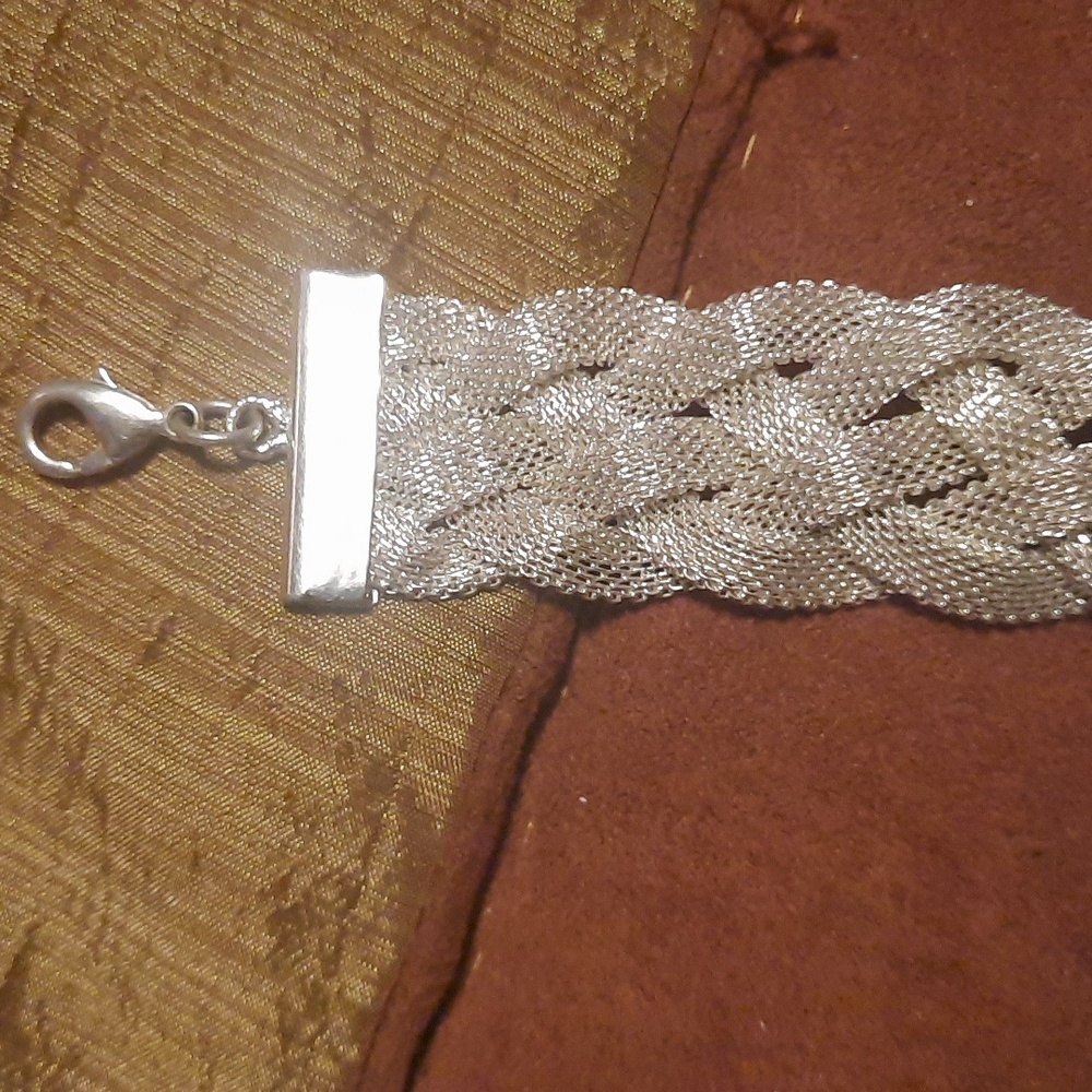 9.25 STERLING SILVER MESH BRACELET 9in
